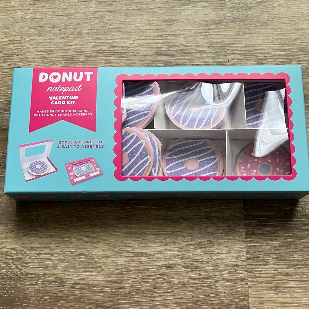 24 ct Donut Notepad Valentine Card Kit